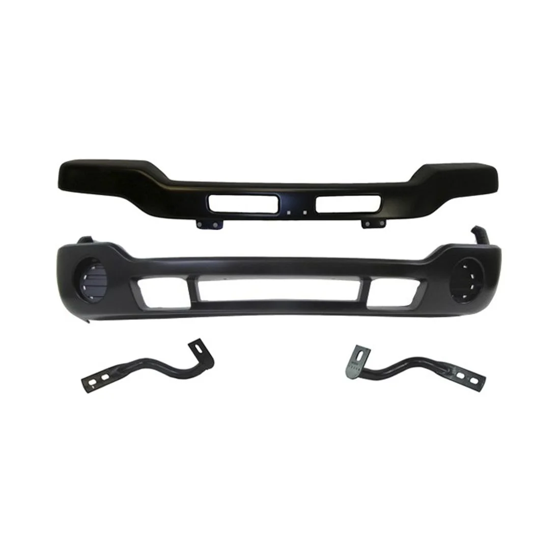 Front Steel Bumper Black Impact Bar Valance Brace for Sierra Crew Cab 2003-2007